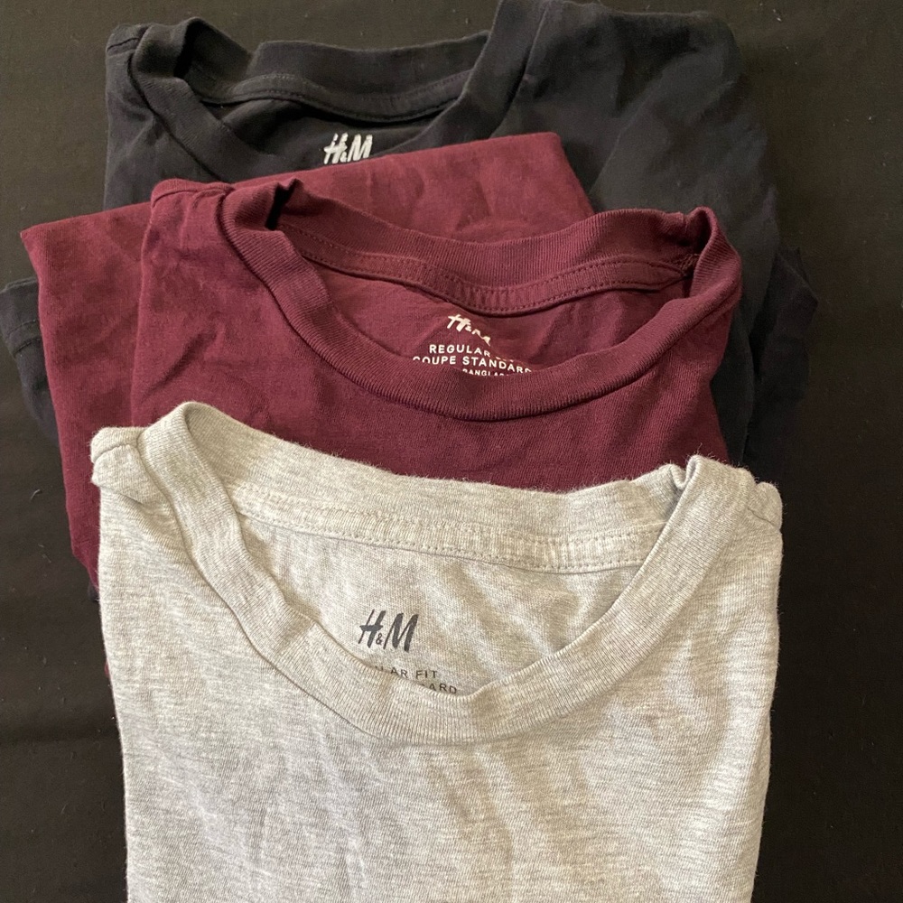 H&M Essentials Regular Fit Men’s Tshirt Bundle